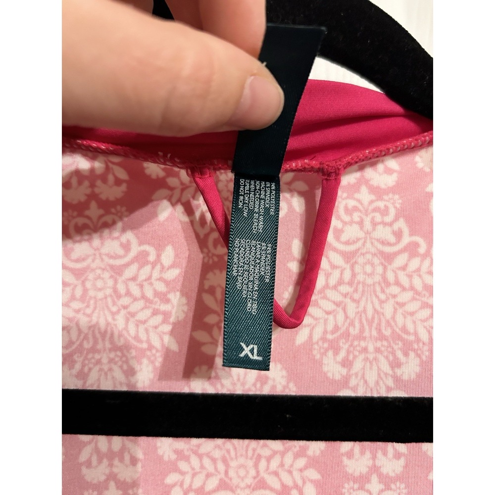 Laura Ashley XL Pink Floral Chinoiserie Robe Intimates Kimono Sleepwear Wrap - Picture 6 of 12